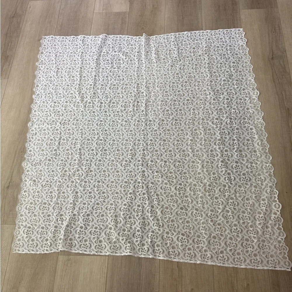 White lace overlay